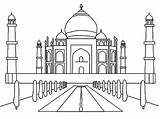 Mahal Taj Coloring India Sketch Gate Pages Wonder Colorado River 7th Color Drawings Paintingvalley Designlooter Netart sketch template