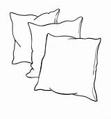 Pillow Coloring Pages Pillows Sheet Sketch Template Print sketch template