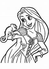 Coloring Tangled Pages Rapunzel Easy Printable Princess Flynn Cartoon Rider sketch template