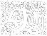 July Coloring 4th Pages Happy Stars Fourth Printables 4h Coloringbay Print sketch template