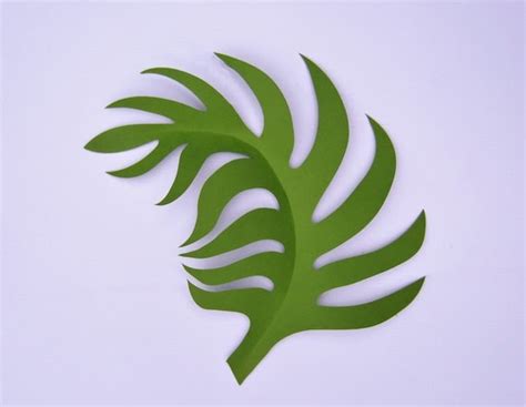printable palm leaf cut  palm leaf stencil etsy