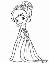 Shortcake Strawberry Coloring Pages Princess Getdrawings sketch template