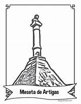 Artigas Monumentos Uruguay Monumento Cerro Piedras Homenaje Batalla Obelisco sketch template