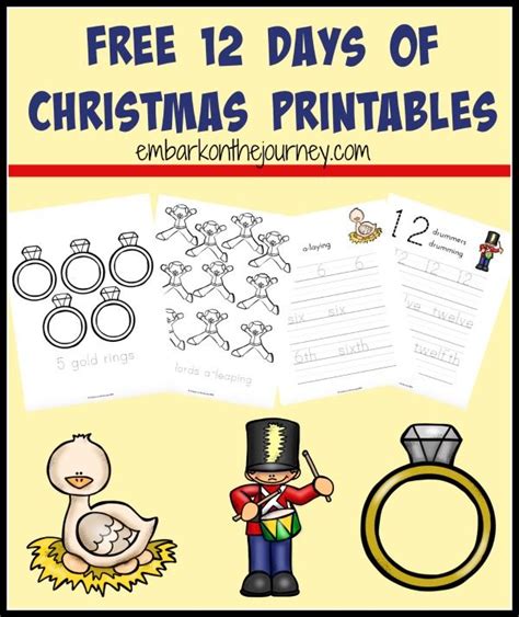 days  christmas printables  activites  days  christmas