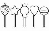 Coloring Lollipop Pages Kids Cakepops sketch template