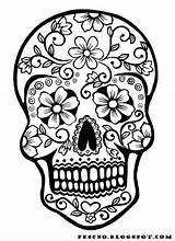 Skull Coloring Pages Bones Crossbones Skulls Printable Color Getcolorings Print sketch template