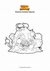 Garbodor Gigamax Calyrex Supercolored sketch template