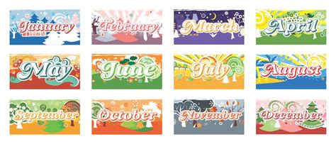 months   year chart  kids printable