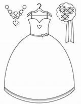 Coloring Pages Bridal Shower Kids Printable Wedding Dress sketch template