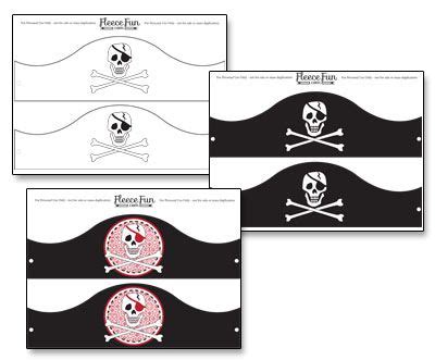 printable pirate hat template flyer template