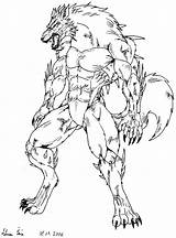 Werewolf Adults sketch template