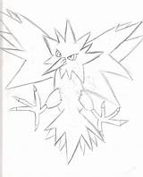 Coloring Zapdos Pages Comments sketch template