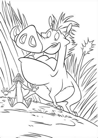 pumbaa  scared coloring page horse coloring pages disney coloring
