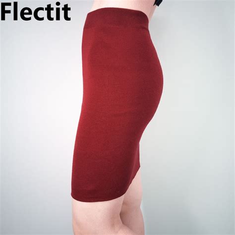 Buy Flectit Women Stretch Knit Sexy Short Pencil Skirt