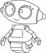 Coloring Pages Robot Rob Kids Robots Printable Simple sketch template