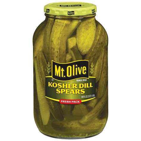 Mt Olive Kosher Dill Spears Pickles 64 Fl Oz Jar