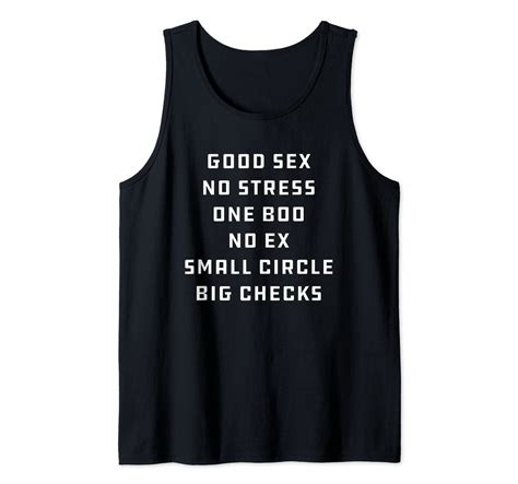 Good Sex No Stress One Boo No Ex Circle Big Checks Tank Top Shirts