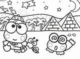 Keroppi Coloring Pages Sanrio Hello Kitty Kawaii Kero Melody Aphmau Cartoons Printables Colouring Characters Chan Post Garcia Maria Choose Board sketch template