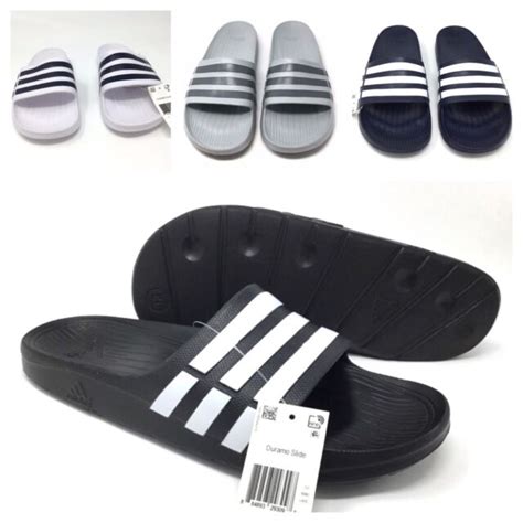 adidas duramo      mens size sandals black navy white sports beach ebay