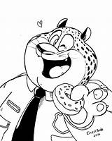 Clawhauser Zootopia sketch template