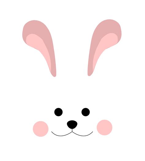 bunny face clipart