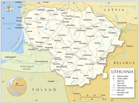 litauen kapital karte