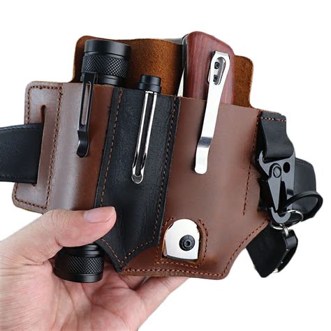 genuine leather edc  day carry belt pouch wesbaun gun springs