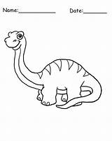 Brontosaurus Dinosaur Printablesfree Dragons Dinosaurios sketch template