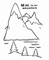 Coloring Mountains Mountain Pages Kids Worksheet Clipart Abc Sheet Activity Color Alphabet Sheets Range Letter Colour Template Print Honkingdonkey Library sketch template