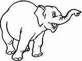 Elephant Coloring Elephants Clipart Pages Cartoon Baby Trumpeting Drawing Wildlife Animals Getdrawings Clipartmag sketch template