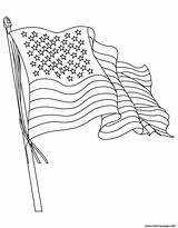 Flag Coloring Waving American Pages Printable Print Book sketch template
