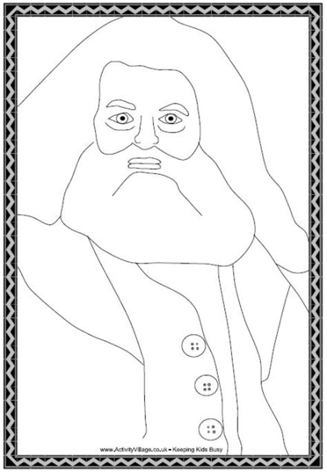 hagrid colouring page harry potter coloring pages harry potter