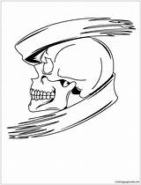 Halloween Pages Skull Coloring sketch template