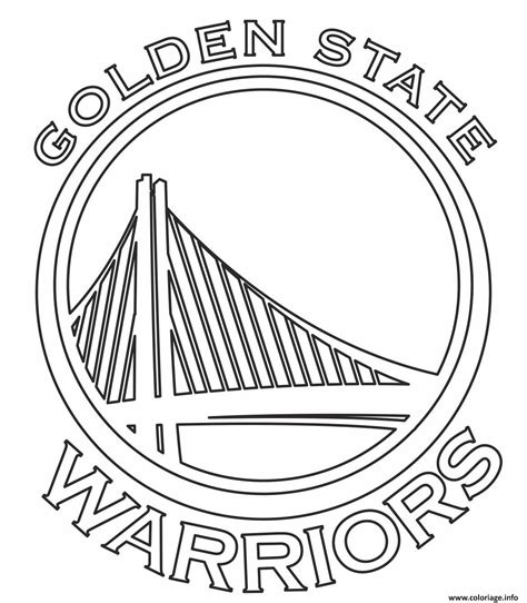 coloriage nba teams logo golden state warriors jecoloriecom
