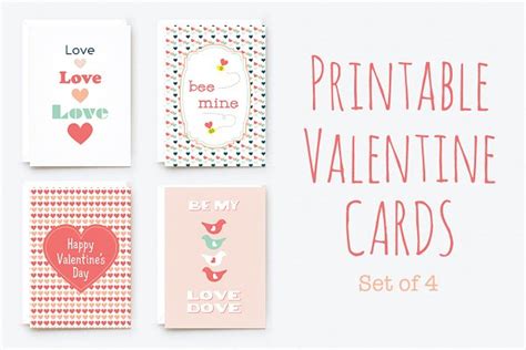 printable valentines set  creative templates creative market