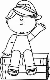 Clip Clipart Books Sitting Girl Waving Book Graphics Cute Sit Yes Boy Mycutegraphics Kids Library Cliparts Quietly Boys Scarecrow Teacher sketch template