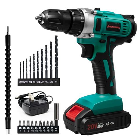 kinswood  cordless brushless drill power drill driller set lithium ion battery power