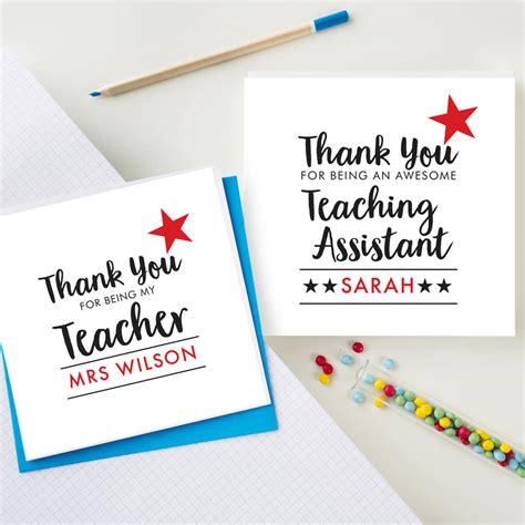 teacher cards  quirky chocolate notonthehighstreetcom