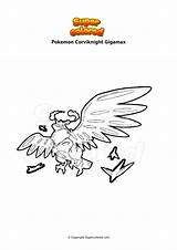 Gigamax Corviknight Disegno Supercolored Venusaur sketch template