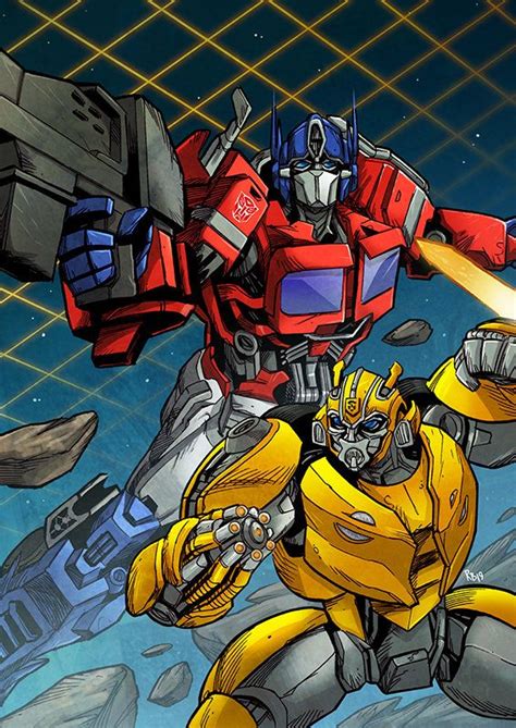 Transformers Optimus Prime And Bumblebee A4 Print Etsy In 2020
