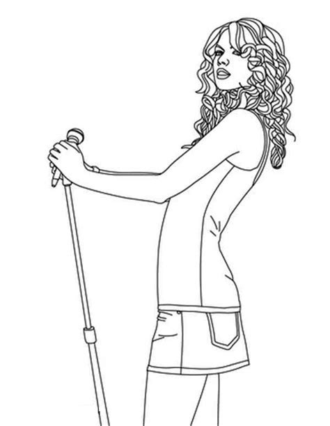 taylor swift wearing casual outfit coloring page color luna