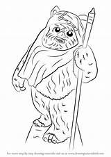 Ewok Wars Star Draw Drawing Easy Step Drawings Learn Paintingvalley Getdrawings sketch template