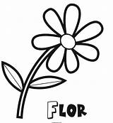 Flor Sencilla Colorear sketch template