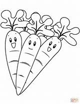 Carrots Colorare Carote Zanahoria Zanahorias Carota Kids Immagini Animado Supercoloring Paginas sketch template
