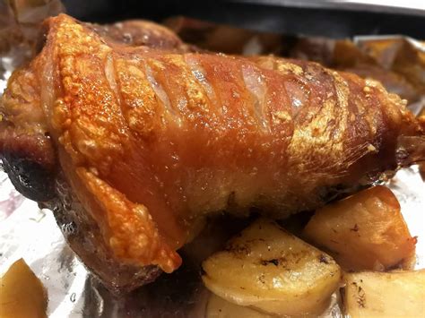 German Style Roast Pork Hock With Best Ever Crackling And Homemade