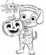 Cocomelon Coloring Pages Jj Christmas Wonder Children Halloween sketch template