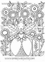 Coloring Fairy Pages Colouring Printable Garden Adult Sheets Adults Happy Set Il Dover 570xn Book Kids Books Getcolorings Doodle Digital sketch template