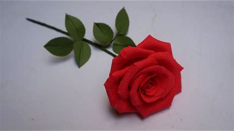 Cómo Hacer Rosa De Papel Crepe Hermosa Rosas Con Una Tira De Papel