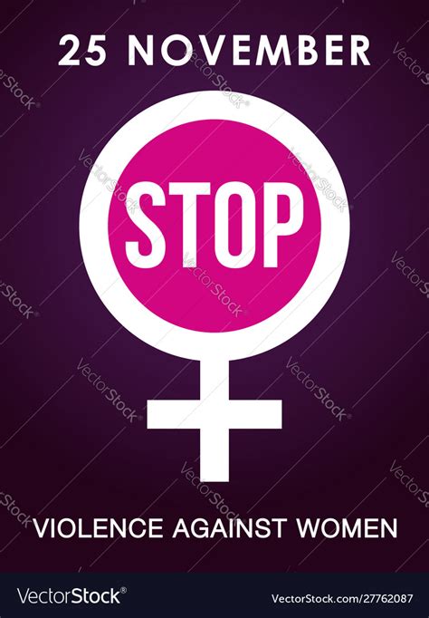 25 november stop violence against women poster vector image
