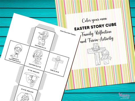 easter story  kids story cube activity printable easter game